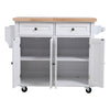 Kitchen Storage Trolley Cart Rolling Island Shelves Cupboard 2 Drawers Cabinet
