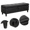 Faux Leather Ottoman Storage Bench Footstool Chest Box Seat Bedroom Stool Trunk