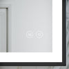 LED Bathroom Mirror 800x600 with Black Frame Demister Pad Touch Sensor Dimmable