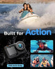 WOLFANG Action Camera GA440 Native 4K 60FPS 24MP, 40M Waterproof Underwater Came