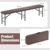 Rattan-Like HDPE Thickened Long Seat w/ Handle & Lock-Coffee