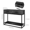 Console Table with 2 Drawer Wooden Shelf Hallway Storage Desk Furniture Bedroom