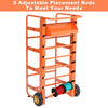 Wire Spool Cart Wire Reel Caddy Dispenser w/11 Rods Multiple Axles Cable Holder