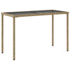 Gecheer Garden Table Dining Table Patio Bistro Tables with Glass Beige B4I7
