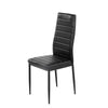 75cm Square Dining Table ans 4 Padded Chairs Set Dining Room Set, Black/White