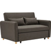 Dahlia Brown 2-Seater Pull Out Sofa Bed - Convertible Sleeper Sofa