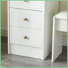 Vanity Dressing Table with Dimmable LED Light Sliding Mirror Shelves Makeup Desk