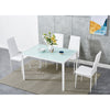 3 Colours Dining Table and 4 / 6 Padded Chairs Set Home Kitchen Furniture New