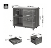 Mobile Filing Cabinet with 3 Drawers Rolling File Storage Cabinets Printer Table