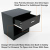 Black Chest of Drawer Beside Table Cabinet Storage High Gloss Bedroom Furniture