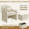 Velvet Barrel Chair with Footrest, Modern Upholstered Accent Chair Reading Chair