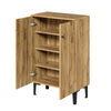 Modern 2-Door Shoe Cabinet 60x31.5x95cm Hallway Storage with Adjustable Shelves