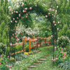 Large Garden Arch Metal Archway Gate Rose Vine Plants Climbing Trellis Rustproof