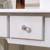 White Dressing Table with Mirror and Stool, 5 Drawers for Storage, 75x40x141.5cm