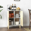 Wood Sideboard Buffet Storage Cabinet Cupboard with 2 Doors Rattan Decorating UK