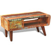 Coffee Table with Curved 1 Drawer Reclaimed Wood Home Furniture Z6E0