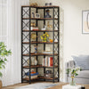 7-Tier Large Modern Corner Bookcase, Tall Corner Shelf Storage Display Rack