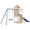 Playhouse with Slide Swing Rockwall Solid Wood Pine P2W1