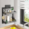 Kitchen Rack Herbs Spice Jar Storage Cabinet Over Door Shower Wall Mounted Shelf
