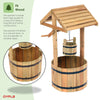 NEW! Garden Wooden Wishing Well Flower Planter Ornamental Plant Pot