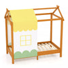 Kids Single House Bed Playhouse Low Platform Bed Solid Wood House Bed Frame