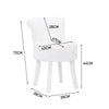 Bedroom Fluffy Plush Side Chair White Shaggy Makeup Seat Stool Dressing Table uk