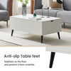 Coffee Table Lift Up Top With Storage Shelf Living Room Home Office White