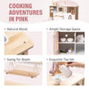Robud Kids Kitchen Playset Wooden Cooking Toy Play Kitchen Pretend Play Toys