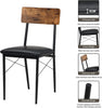 ModernLuxe Kitchen Furniture Dining Set Solid Metal Legs PU Leather Seating