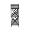 X-Frame Industrial Console Table Drawer Sofa Side Table Entryway Display Shelves