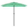 Garden Parasol with Steel Green 248x248x248 Y5P0