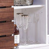 Retro Sliding Barn Door Sideboard with 2-Tier Shelves Storage Cabinet Kitchen