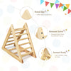 Wooden Climbing Triangle Ladder w/Stable Structure for Toddlers Playful Climbers