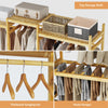 Heavy Duty Tall Clothes Rail Bamboo Wardrobe Garment Rack Bedside Cabinet Stand