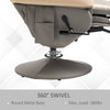 Manual Recliner Armchair PU Sofa Chair w/ Adjustable Leg Rest & 135° Reclining