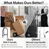 P-Handle Hand Truck Heavy Duty High Back Sack Barrow Trolley 300KG Max Load