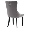 Set of 6 Velvet Dining Chairs High Back Wooden Legs for Home Dining Room Kitchen