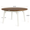 Tribesigns Round Dining Table for 4-6 People, 120CM Farmhouse Kitchen Table