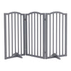 3/4 Panels Folding Pet Gate Freestanding Wooden Dog Fence Safety Barrier Divider