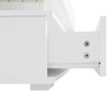 LED Coffee Table With Lift Top and Storage Drawers Living Room Furniture White