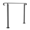 Wrought Iron Handrail Adjustable Metal Stairs Handrail Fits 3 to 5 Steps