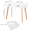 Wooden Dressing Table Computer Desk Home Office Study Bedroom With Drawers White