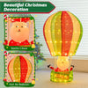 4.5FT LED Christmas Santa Claus with Hot Air Balloon Pre-lit Xmas Decoration
