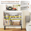 GAINOOM White Rattan Storage Cabinet 2 Door Buffet Sideboard w/Adjustable Shelf