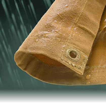 1.8M x 2.4M HEAVY DUTY CANVAS WATERPROOF TARPAULIN SHEET TARP COVER WITH EYELETS