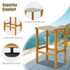 Set of 2 Outdoor Bar Stools Bar Height Chairs Patio High Stools Set w/Footrest