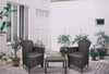 Garden Furniture Table and Chairs 3 Piece Grey Bistro Set Patio Outdoor Seating