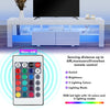 LED TV Stand Cabinet Unit Modern 2 Drawer MDF Entertainment RGB Lights White