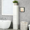 Gloss White Tall Bathroom Cabinet High Slim Narrow Cupboard Storage Unit