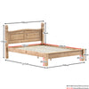 Corona King Size Bed 5ft Low Foot End Mexican Solid Pine Frame Bedroom Furniture